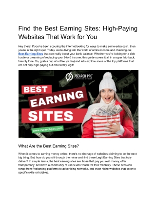 Find the Best Earning Sites_ High-Paying Websites That Work for You