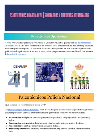 Psicotécnicos Guardia Civil