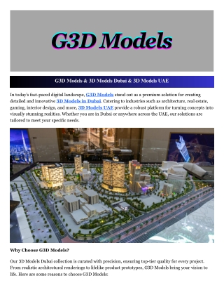 3D Models UAE