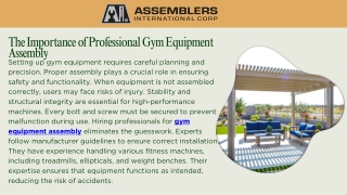 Expert Gym Equipment Assembly for a Hassle-Free Setup