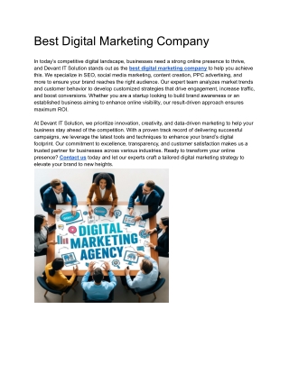 Best Digital Marketing Company