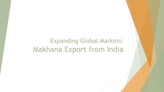 Expanding Global Markets