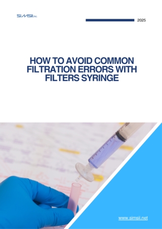 How to Avoid Common Filtration Errors with Filters Syringe