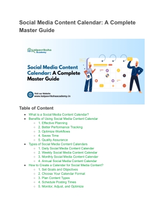 A Guide to Creating a Social Media Calendar