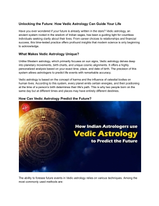 Unlocking the Future_ How Vedic Astrology Can Guide Your Life