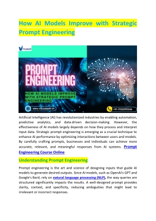 Prompt Engineering Course | Online Training Institute