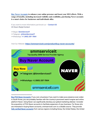 Top 5 Trustable Marketplace to Buy Naver Accounts