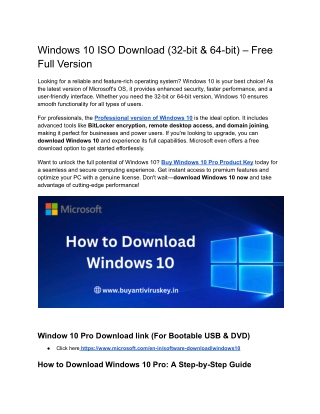 Windows 10 ISO Download (32-bit & 64-bit) – Free Full Version-1