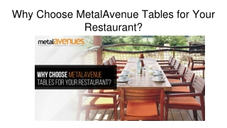 Why Choose MetalAvenue Tables for Your Restaurant_