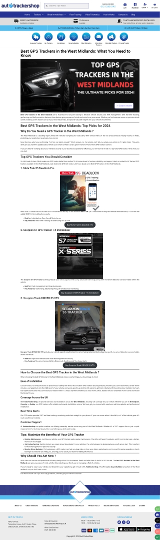 Top GPS Trackers in the West Midlands: Best Solutions for Vehicle Security