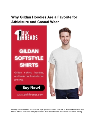 Why Gildan Hoodies Are a Favorite for Athleisure and Casual Wear