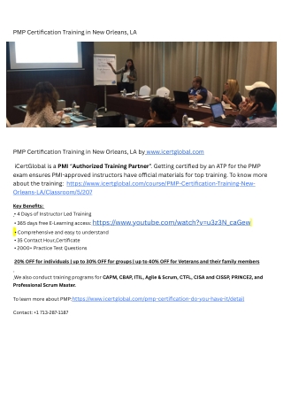 _                  PMP Certification Training in New Orleans, LA