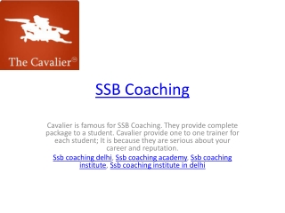 SSB Coaching