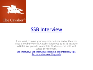 SSB Interview