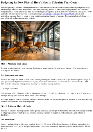 A Step-by-Step Guide to Calculating Laminate Flooring Costs