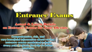 Entrance Exams in India