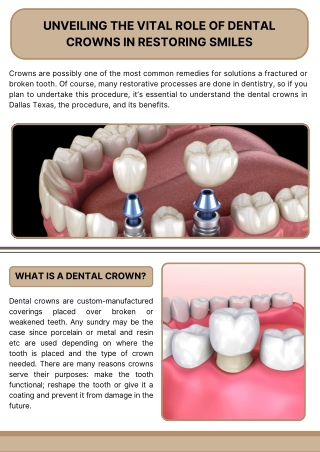 Unveiling The Vital Role Of Dental Crowns In Restoring Smiles