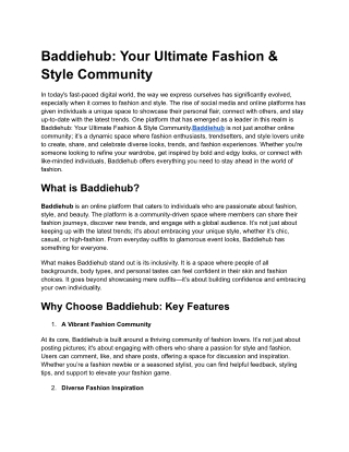 Baddiehub_ Your Ultimate Fashion & Style Community