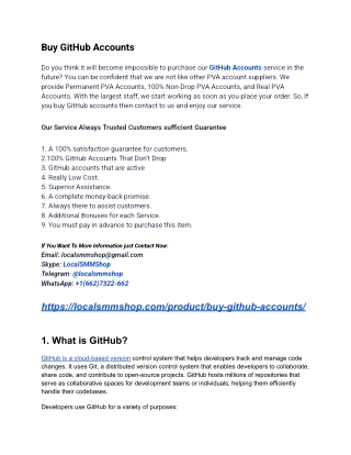 Top 05 Sites To Buy GitHub Accounts In This Year