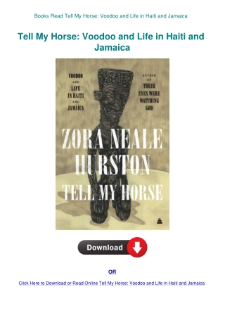 Books Read Tell My Horse Voodoo and Life in Haiti and Jamaica