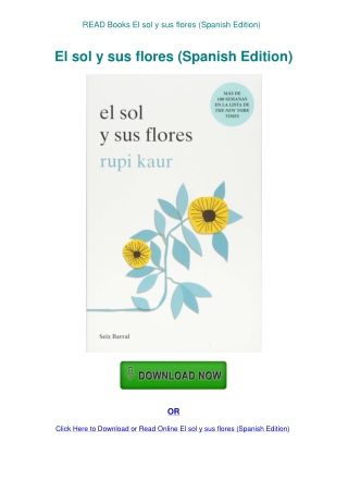 READ Books El sol y sus flores (Spanish Edition)