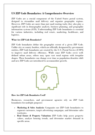 Find ZIP Code Boundaries with Precise GIS Data