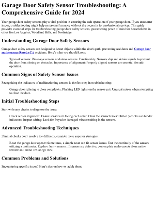 5 Real-Life Lessons About top garage door opener services Reseda