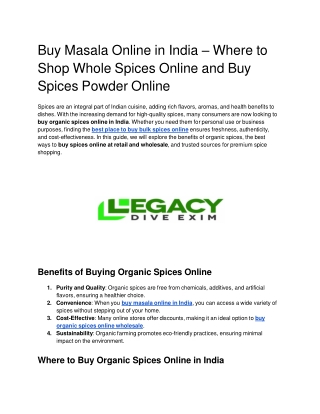 Best Whole Spices Brands in India to Buy Masala Online in India – Where to Shop