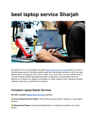best laptop service Sharjah