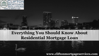 Everything You Should Know About Residential Mortgage Loan