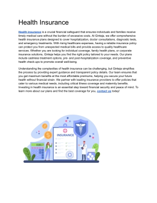 Health Insurance