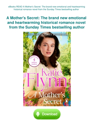 eBooks READ A Mother's Secret The brand new emotional and heartwarming historical romance novel from