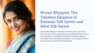Woven-Whispers-The-Timeless-Elegance-of-Banarasi-Silk-Sarees-and-Ikkat-Silk-Sarees
