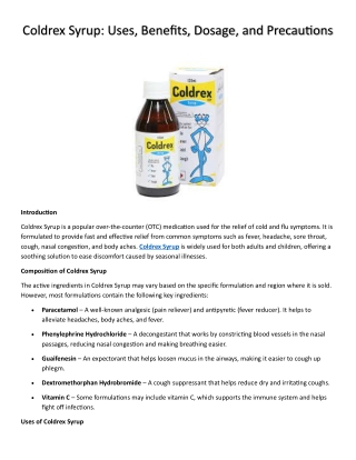 Coldrex Syrup