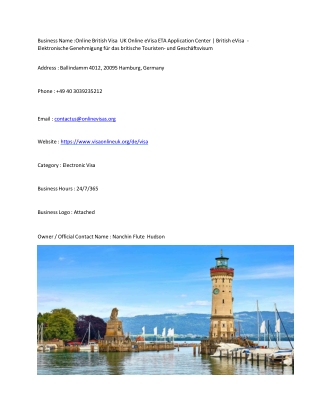 Online British Visa  UK Online eVisa ETA Application Center | British eVisa  - E