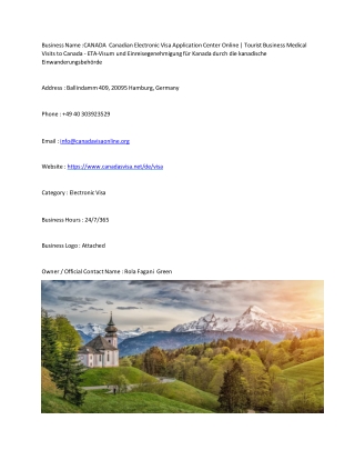 CANADA  Canadian Electronic Visa Application Center Online | Tourist Business Me