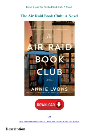 READ Books The Air Raid Book Club A Novel