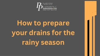 How to prepare your drains for the rainy season presentation