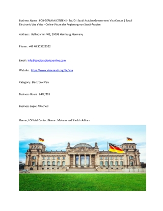 FOR GERMAN CITIZENS - SAUDI  Saudi Arabian Government Visa Center | Saudi Electr