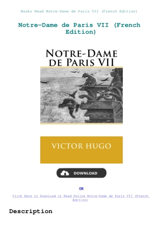 Books Read Notre-Dame de Paris VII (French Edition)