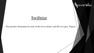 Expert Escalator Installation Services in Lagos: Swiftrise