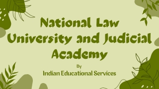National Law University and Judicial Academy Assam