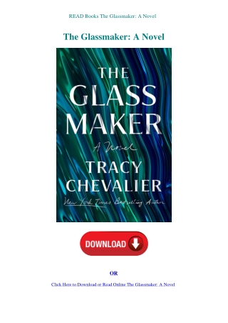 READ Books The Glassmaker A Novel