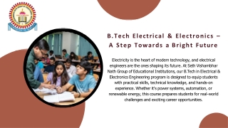 B.Tech Electrical and Electronics – svn