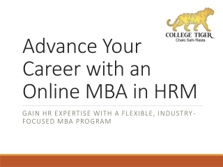 Online MBA in Human Resource Management – Elevate Your HR Career