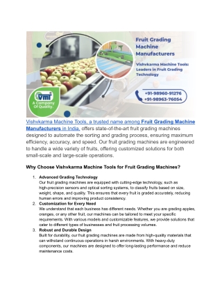 Top Fruit Grading Machine Manufacturers – Quality & Efficiency Guaranteed