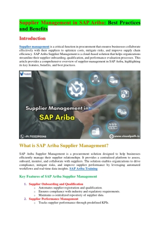 Top SAP Ariba - SAP Ariba Training in Chennai