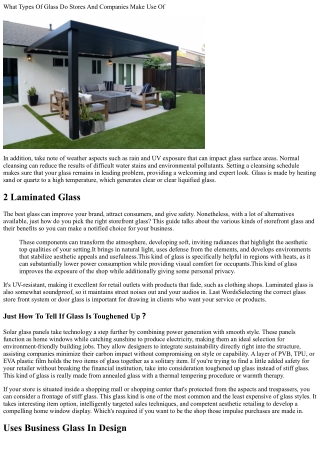Leading 12 Glass Kinds To Utilize For Storefront Windows