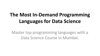 The Most In-Demand Programming Languages for Data Science