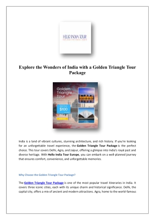 Rajasthan Tours Europe | Hello India Tour